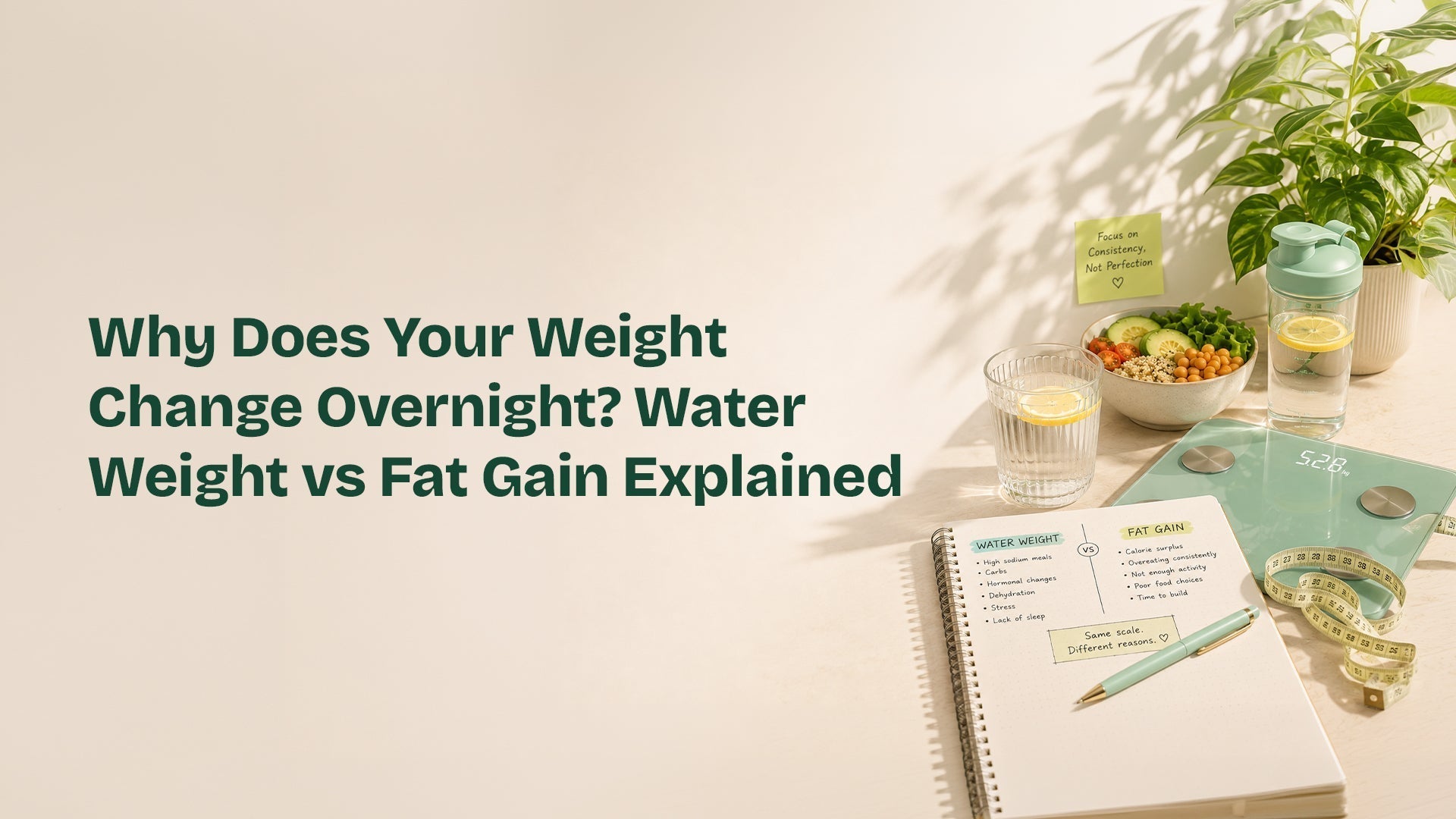 Image of Why Does Your Weight Change Overnight? Water Weight vs Fat Gain Explained