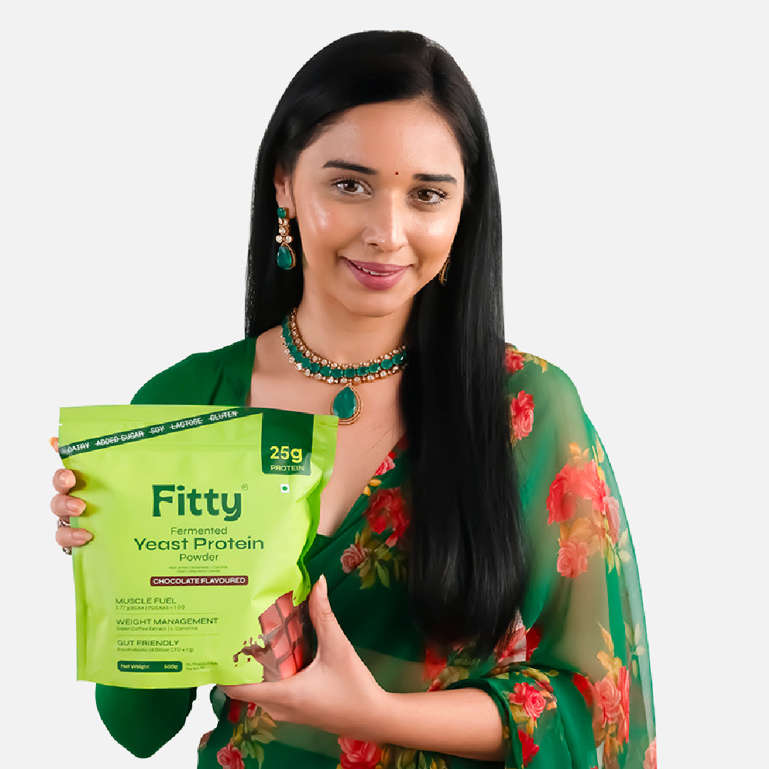 Fitty Fermented Yeast Protein for Weight Loss | 25g Protein | Chocolate (500 g)