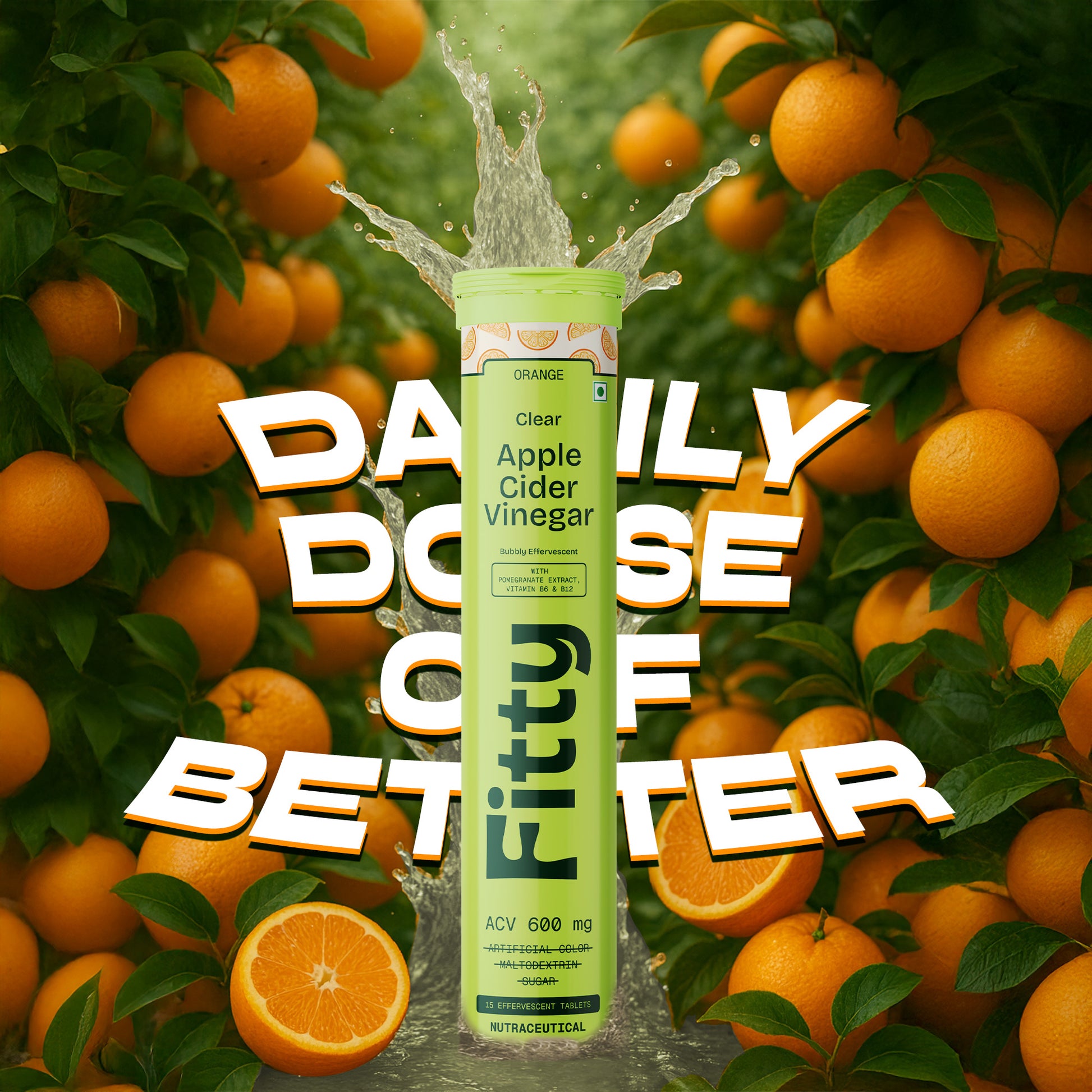 600mg Apple Cider Vinegar Fizz | Pack of 4