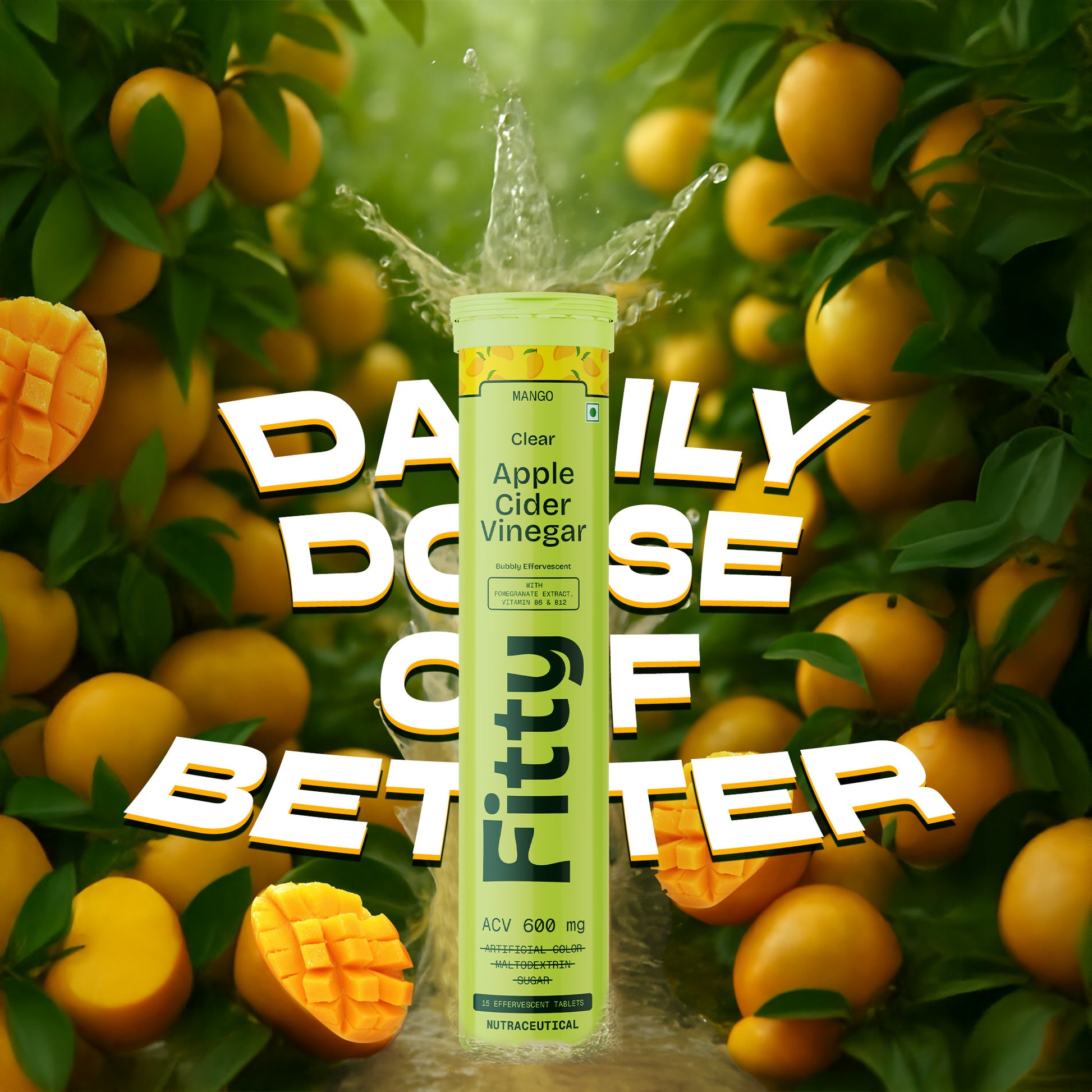 600mg Apple Cider Vinegar Fizz | Pack of 4