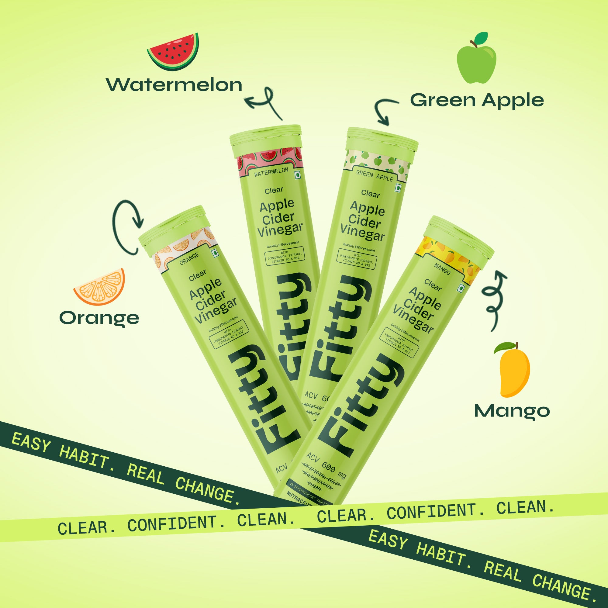 Image of 600mg Apple Cider Vinegar Fizz | Pack of 4