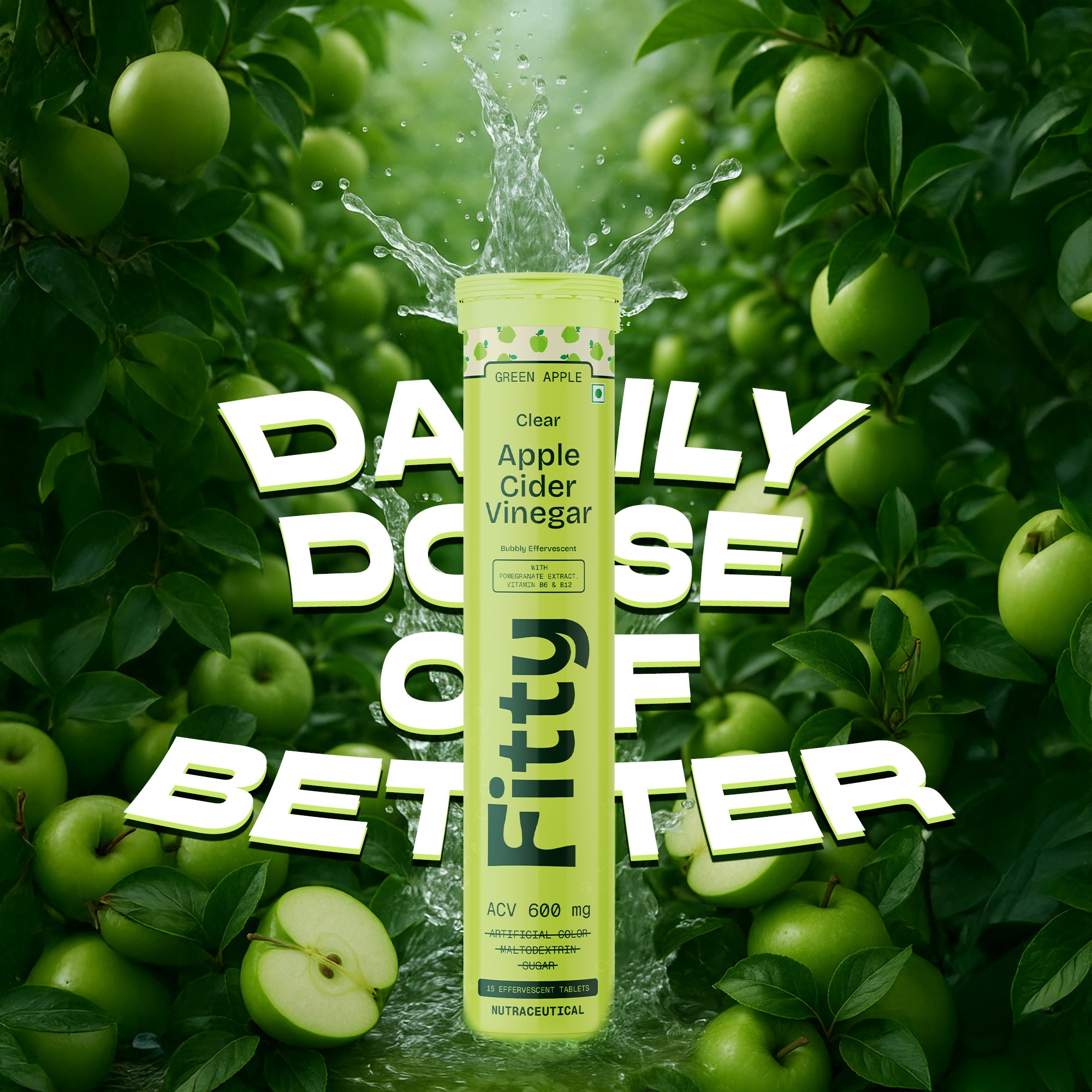 600mg Apple Cider Vinegar Fizz | Pack of 4