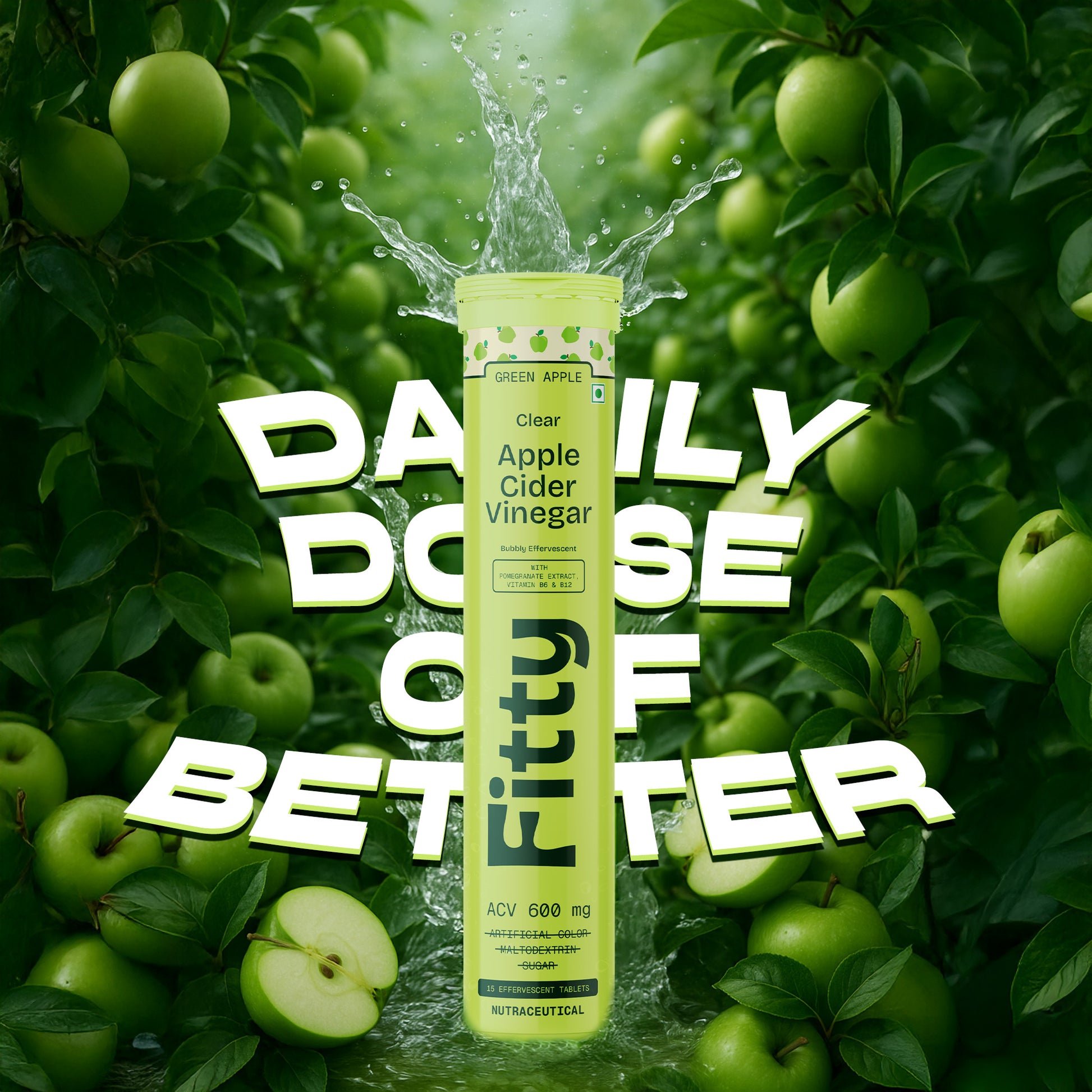 600mg Apple Cider Vinegar Fizz | Pack of 4