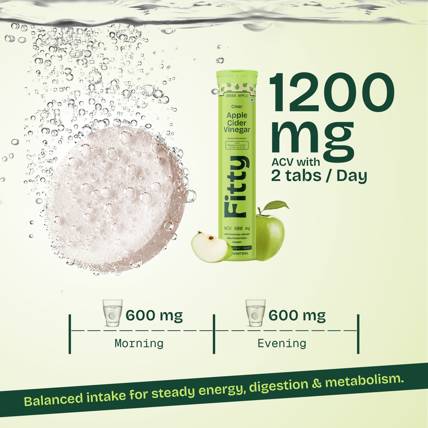 600mg Apple Cider Vinegar Fizz | Pack of 4