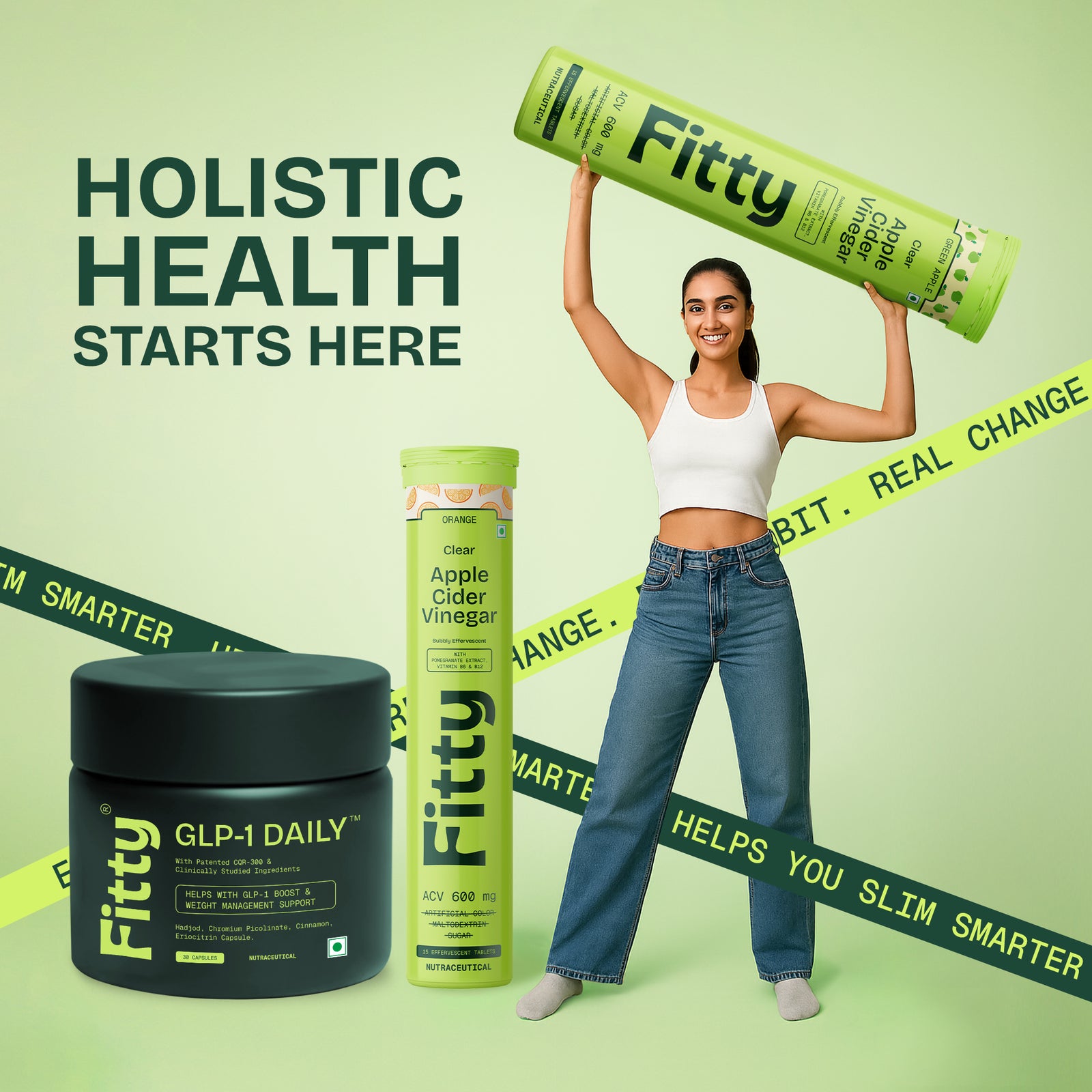 Fitty Appetite & Craving Control Combo (GLP-1 + ACV) | Celebrity-Inspired | FREE 30-Day Diet Plan