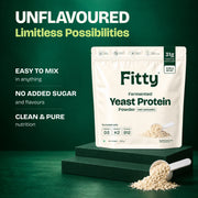 Fitty Fermented Yeast Protein | 31g Protein | 7 Added Supplements | Vitamin B12, D3, K2 (100% RDA) | Unflavoured (500 g)
