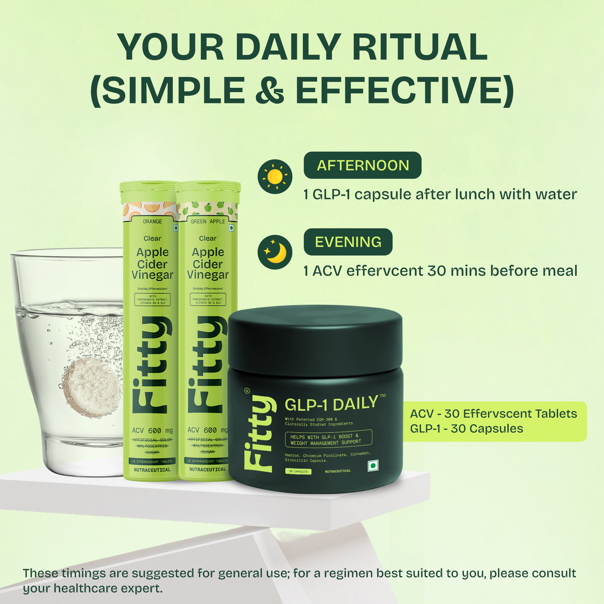 Fitty Appetite & Craving Control Combo (GLP-1 + ACV) | Celebrity-Inspired