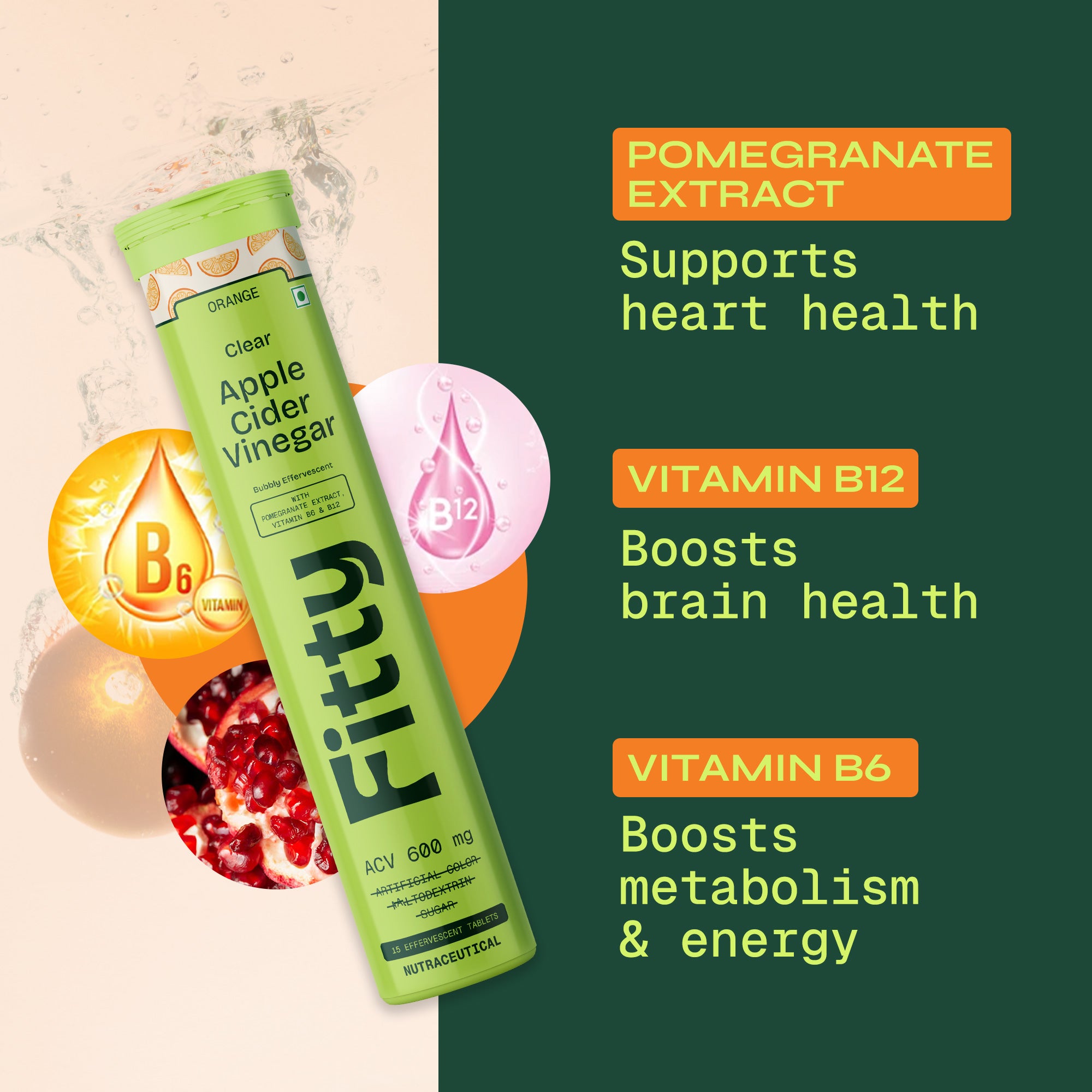 600mg Apple Cider Vinegar Fizz | Pack of 4