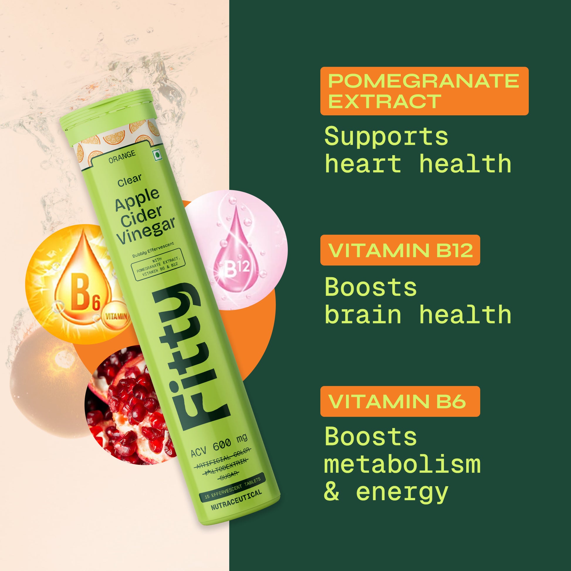 600mg Apple Cider Vinegar Fizz | Pack of 4