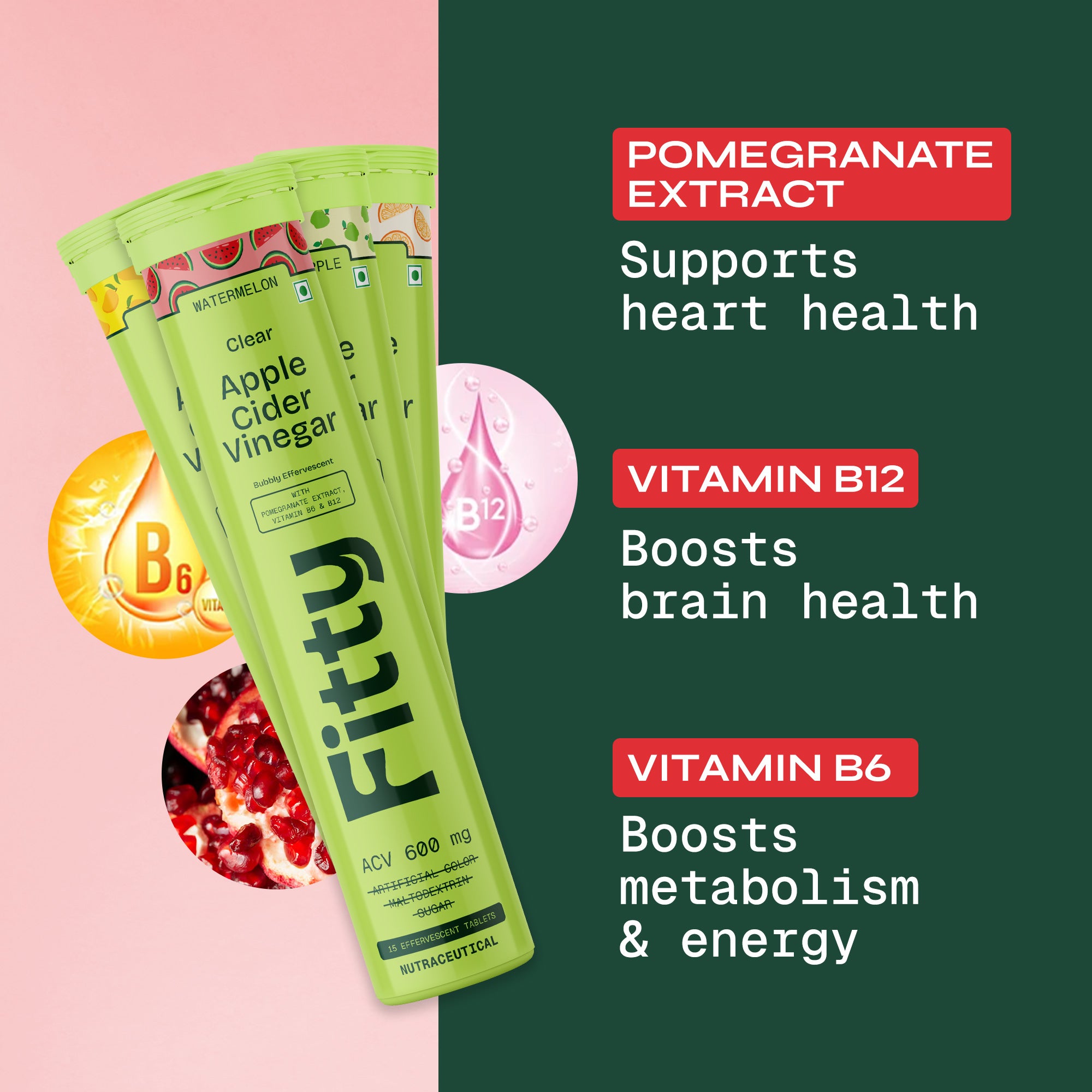 600mg Apple Cider Vinegar Fizz | Pack of 4