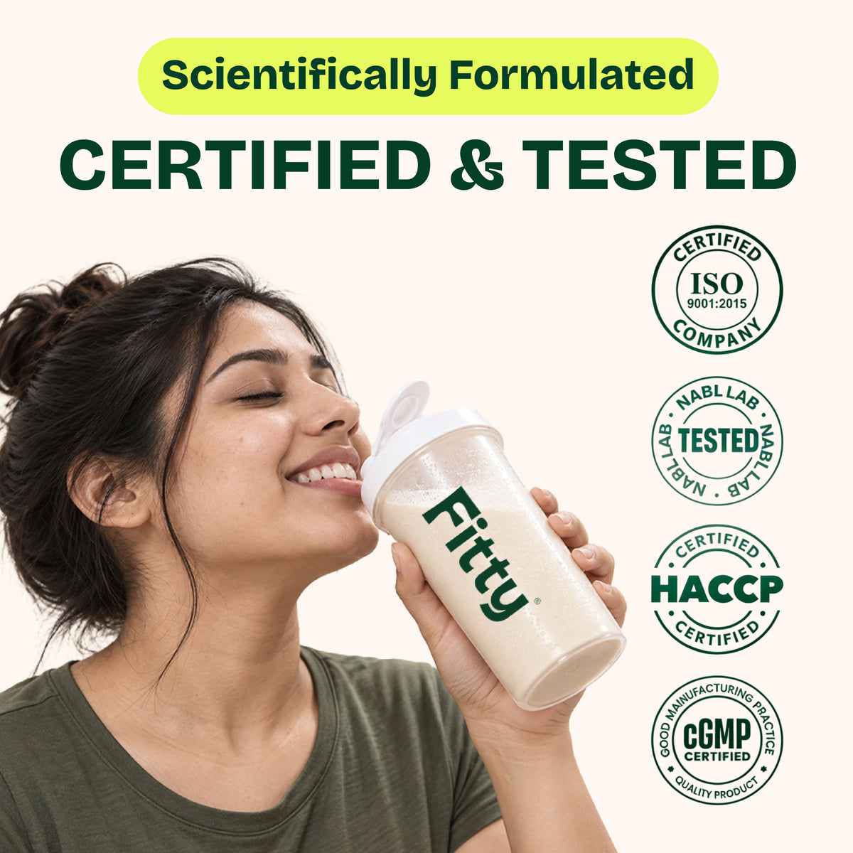 Fitty Fermented Yeast Protein | 31g Protein | 7 Added Supplements | Vitamin B12, D3, K2 (100% RDA) | Unflavoured (500 g)