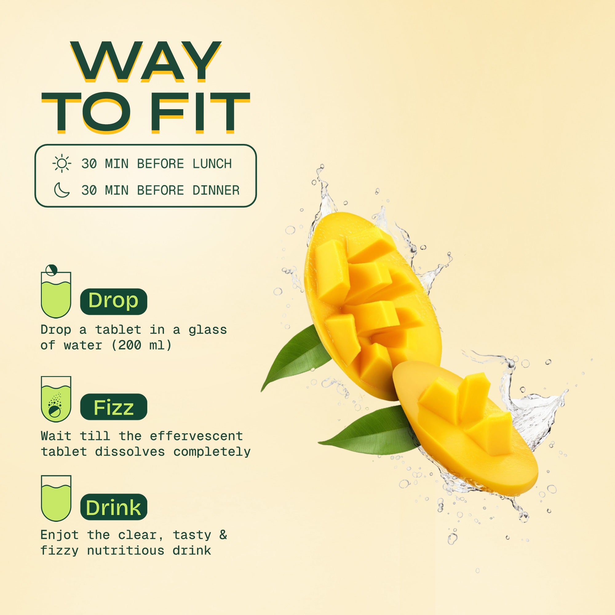 600mg Apple Cider Vinegar Fizz | Mango | Pack of 4