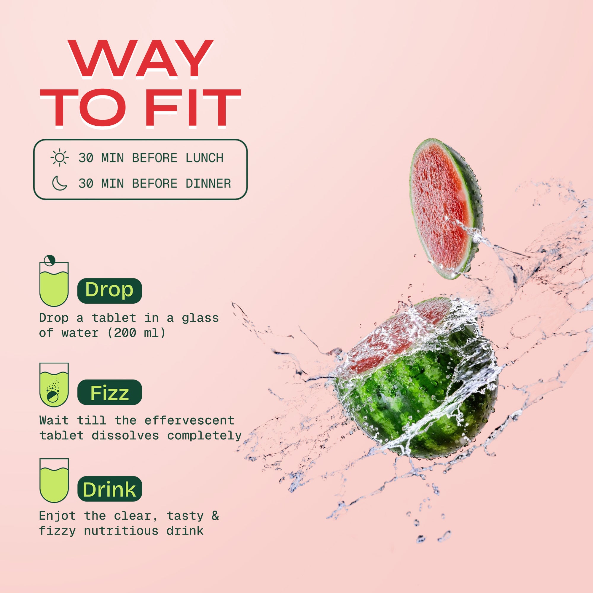 600mg Apple Cider Vinegar Fizz | Watermelon | Pack of 4