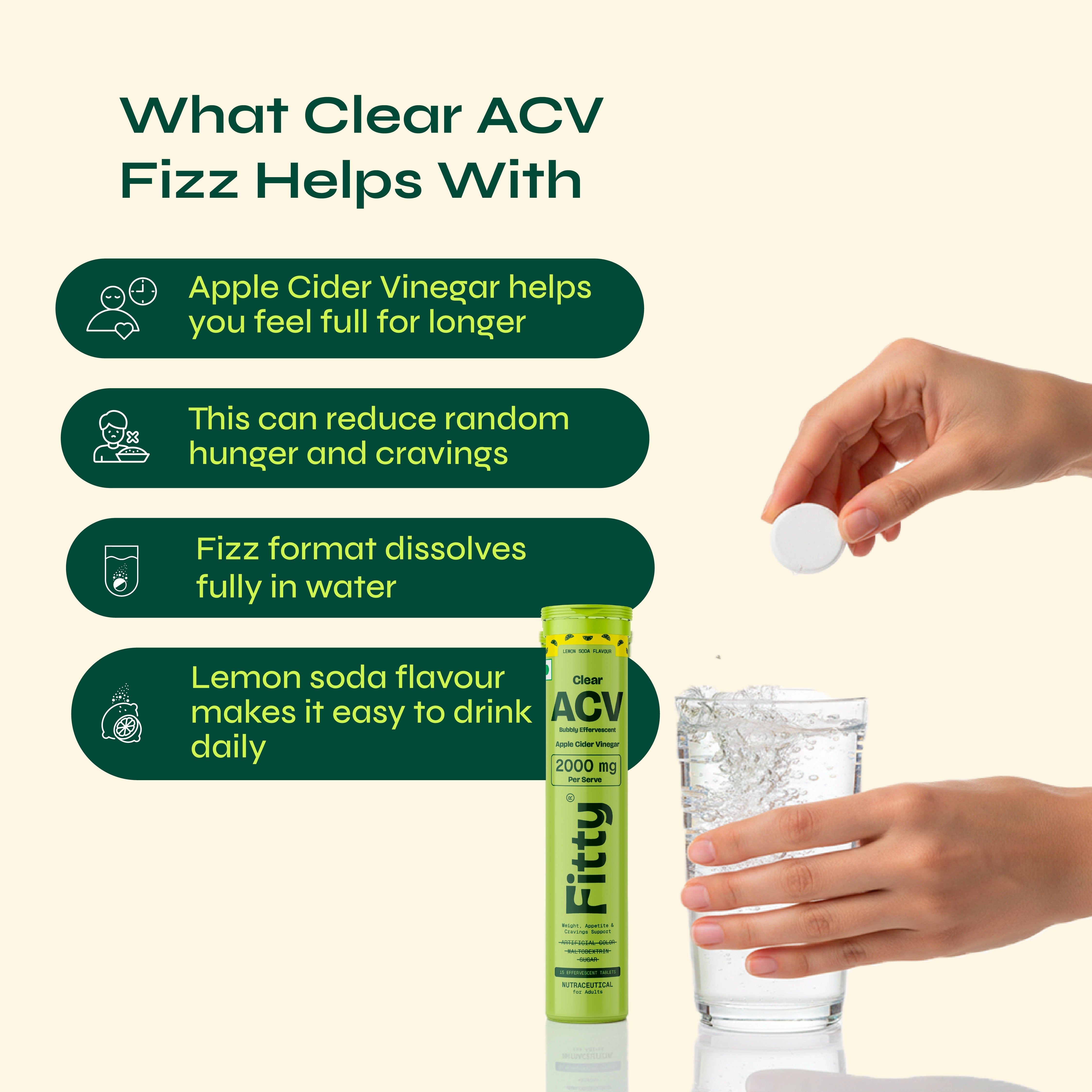 Image of 2000mg Apple Cider Vinegar Fizz | Pack of 4 | FREE 1-month Diet Plan