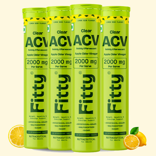2000mg Apple Cider Vinegar Fizz | Pack of 4 | FREE 1-month Diet Plan