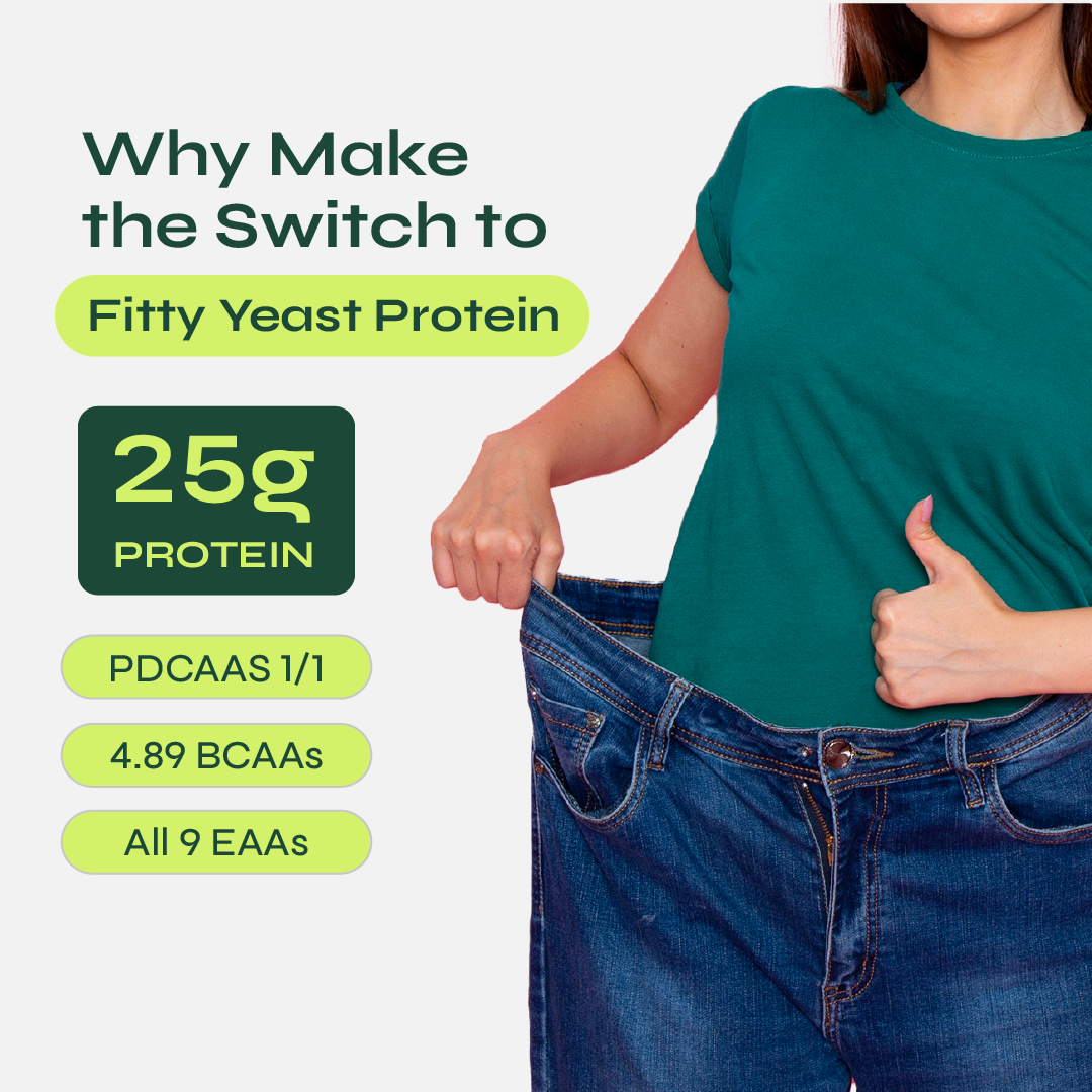 Image of Fitty Fermented Yeast Protein for Weight Loss | 25g Protein | Chocolate (500 g)