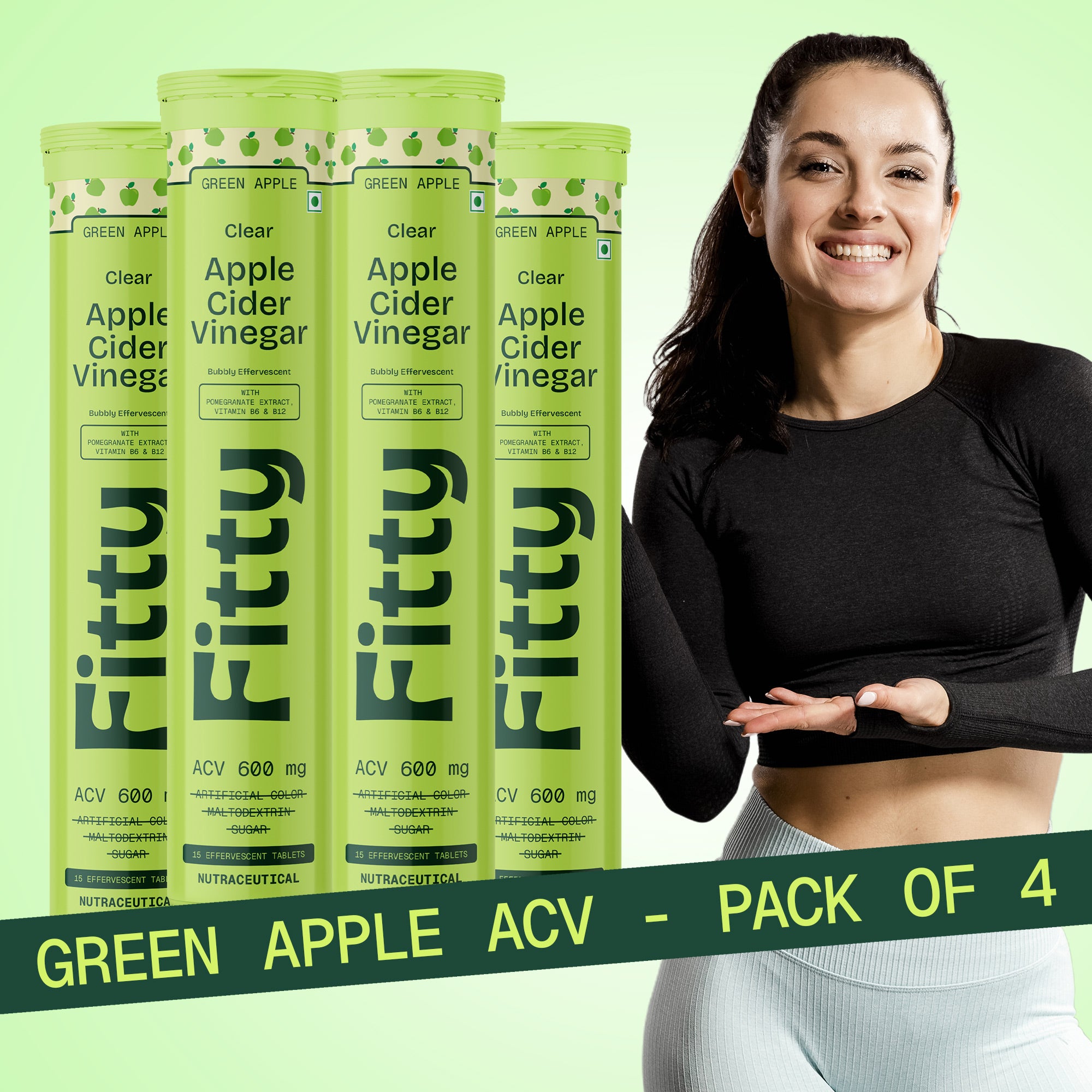 Image of 600mg Apple Cider Vinegar Fizz | Pack of 4