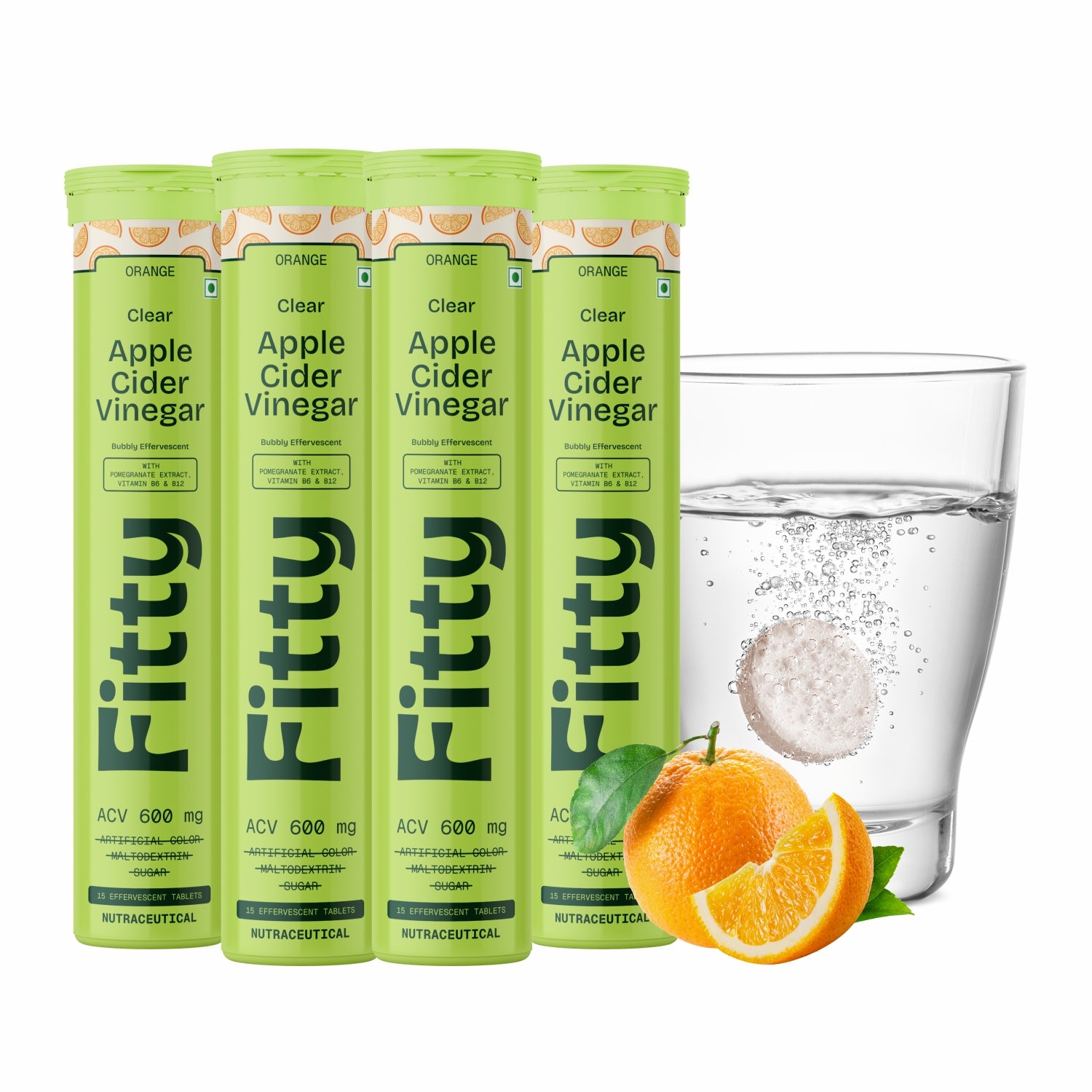 600mg Apple Cider Vinegar Fizz | Pack of 4 | FREE 1-month Diet Plan
