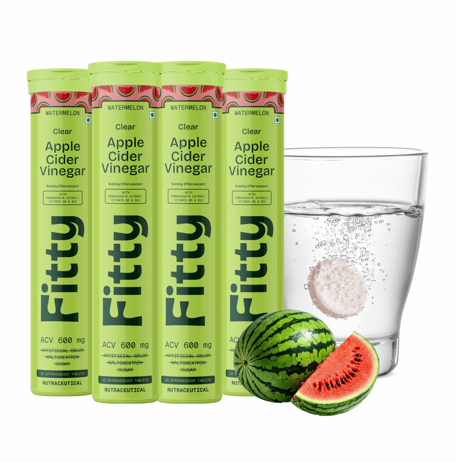 600mg Apple Cider Vinegar Fizz | Pack of 4 | FREE 1-month Diet Plan
