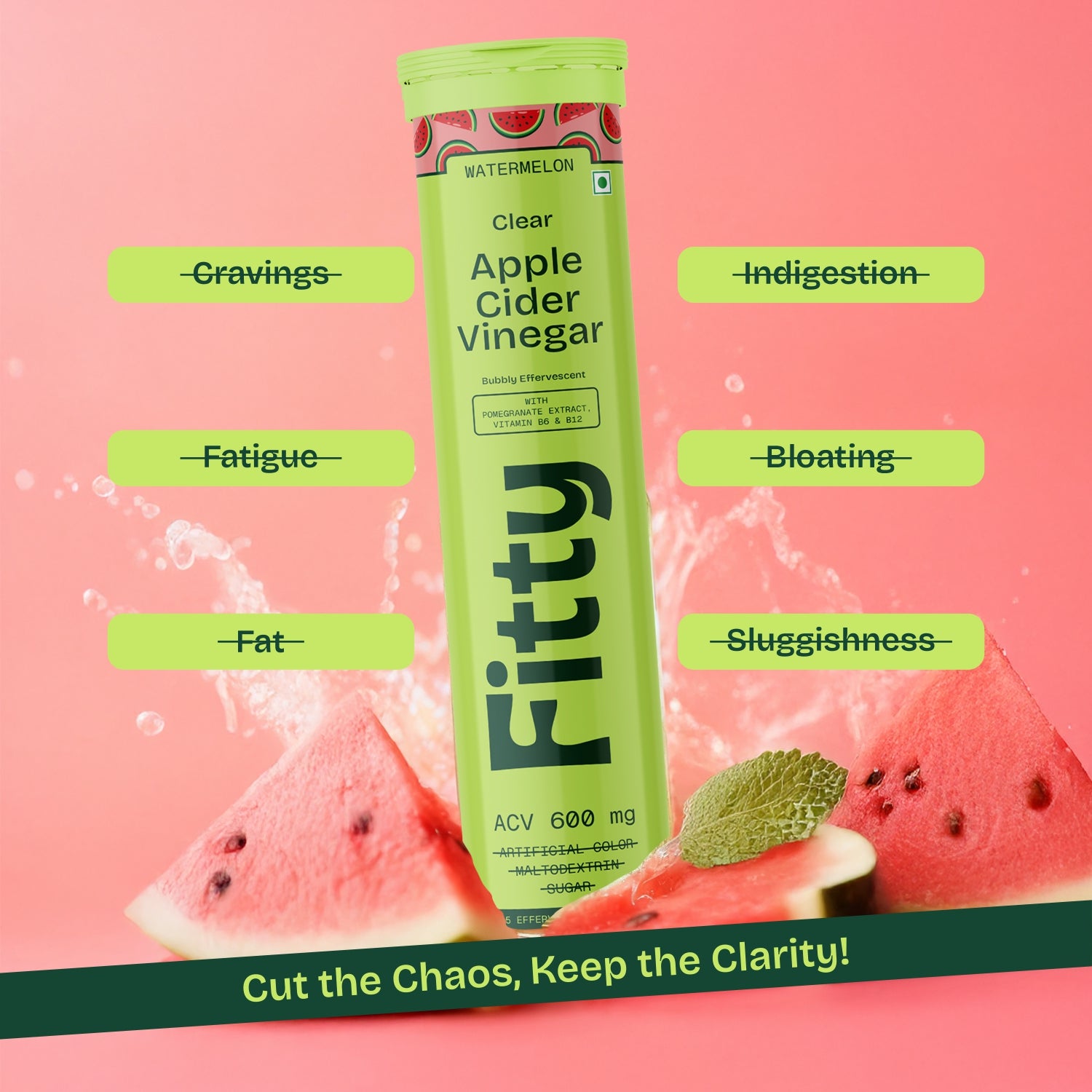 600mg Apple Cider Vinegar Fizz | Pack of 4 | FREE 1-month Diet Plan
