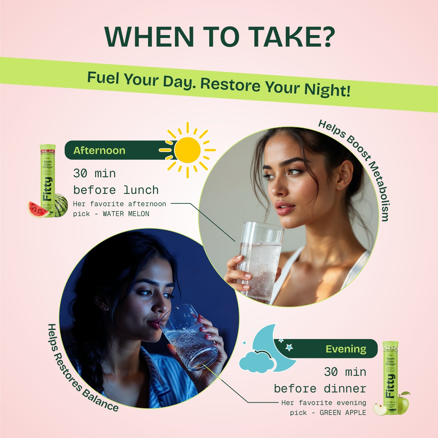 600mg Apple Cider Vinegar Fizz | Pack of 4 | FREE 1-month Diet Plan