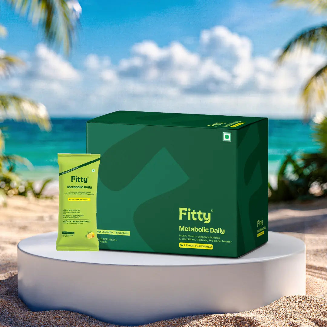 Image of Fitty Metabolic Daily Prebiotic & Probiotic - Gut Health, Metabolism & Weight Management | 15 Sachets | FREE 1-month Diet Plan