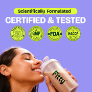 Fitty Fermented Yeast Protein | 25g Protein | 8 Supplements | Vitamin B12, D3, K2 (100% RDA) | Chocolate (500 g) Sale