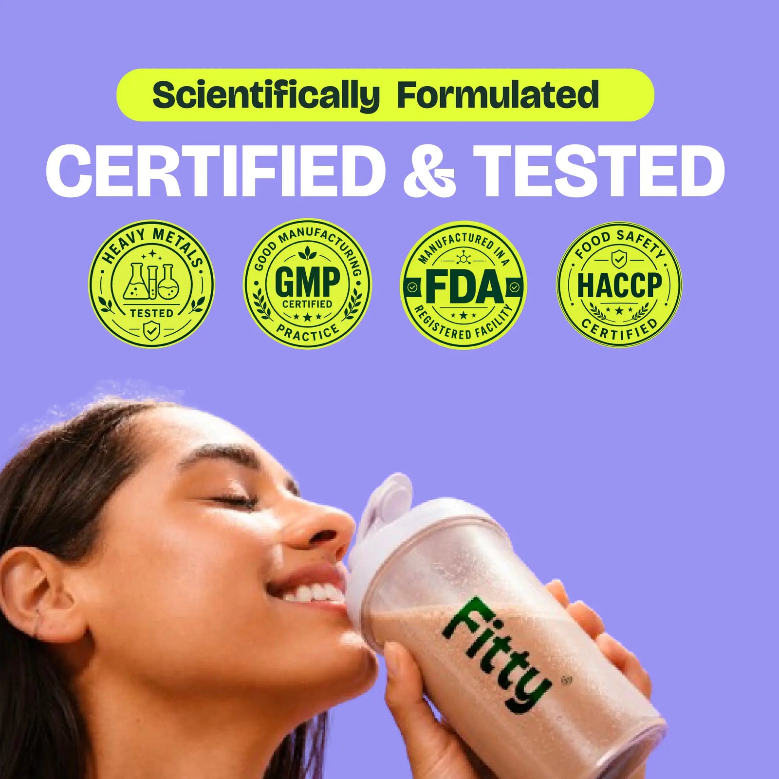 Slim Stack Combo | Fitty Fermented Yeast Protein (500 g) Chocolate + GLP-1 DAILY™  Capsule | 1 Month Combo | FREE 1-month Diet Plan