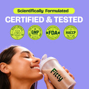 Slim Stack Combo | Fitty Fermented Yeast Protein (500 g) Chocolate + GLP-1 DAILY™  Capsule | 1 Month Combo | FREE 1-month Diet Plan